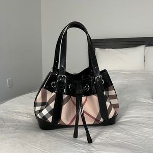 Authentic Burberry Drawstring Bucket Bag